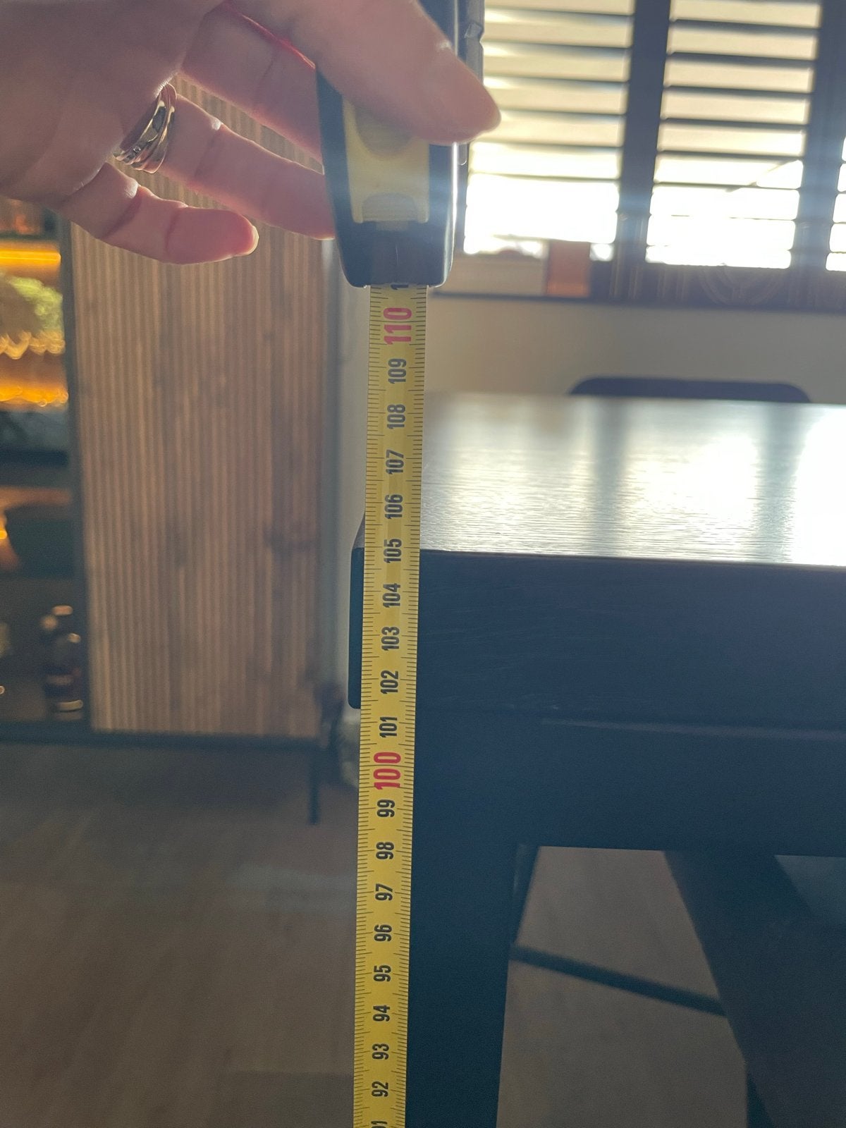 Table du Sud bartafel + krukken, Ophalen, Gebruikt, 100 tot 150 cm, Eikenhout