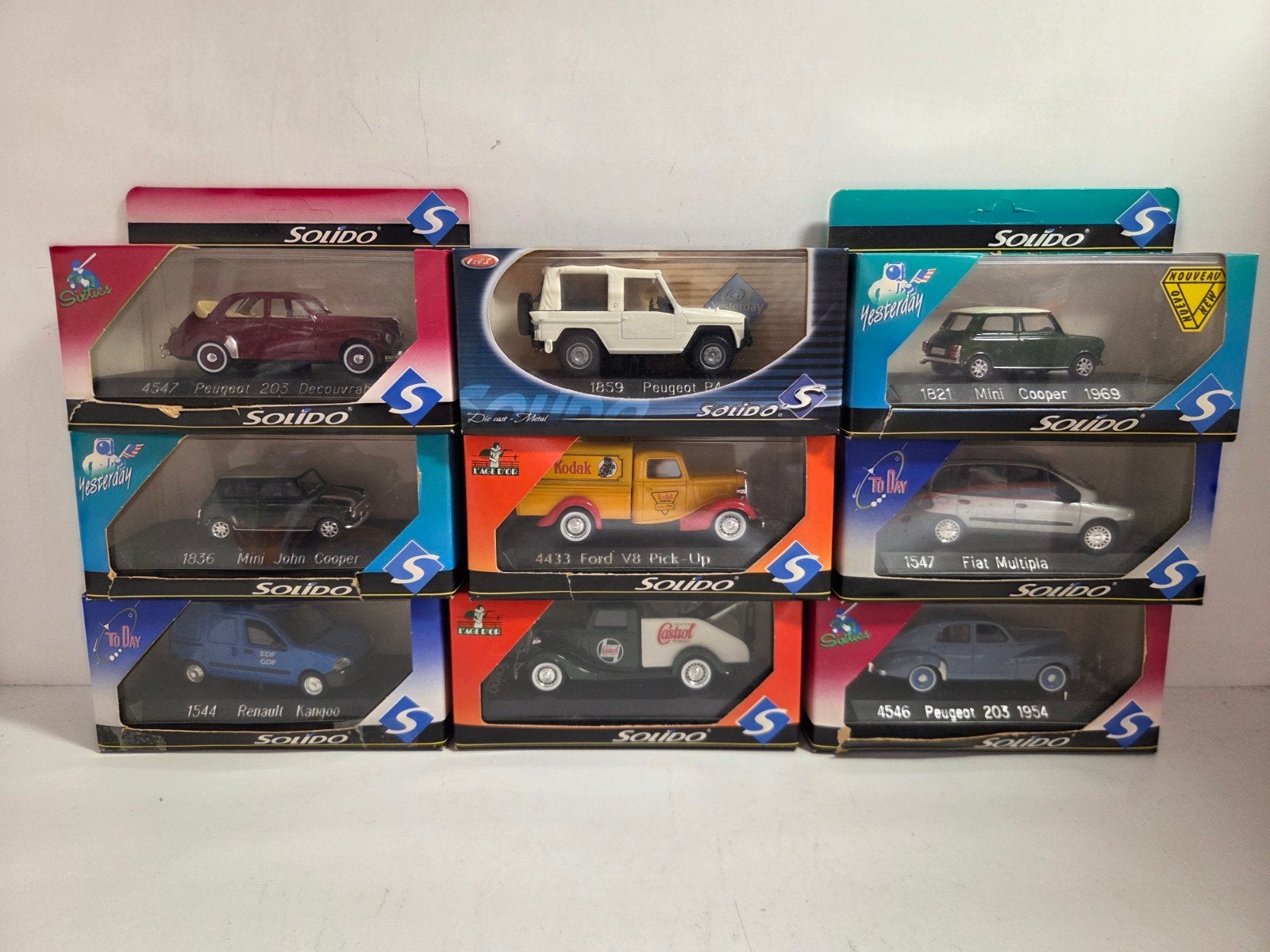 Solido Fiat/Renault/Mini/Ford/Peugeot 1:43, Hobby en Vrije tijd, Modelauto's | 1:43, Auto, Nieuw, Ophalen of Verzenden, .