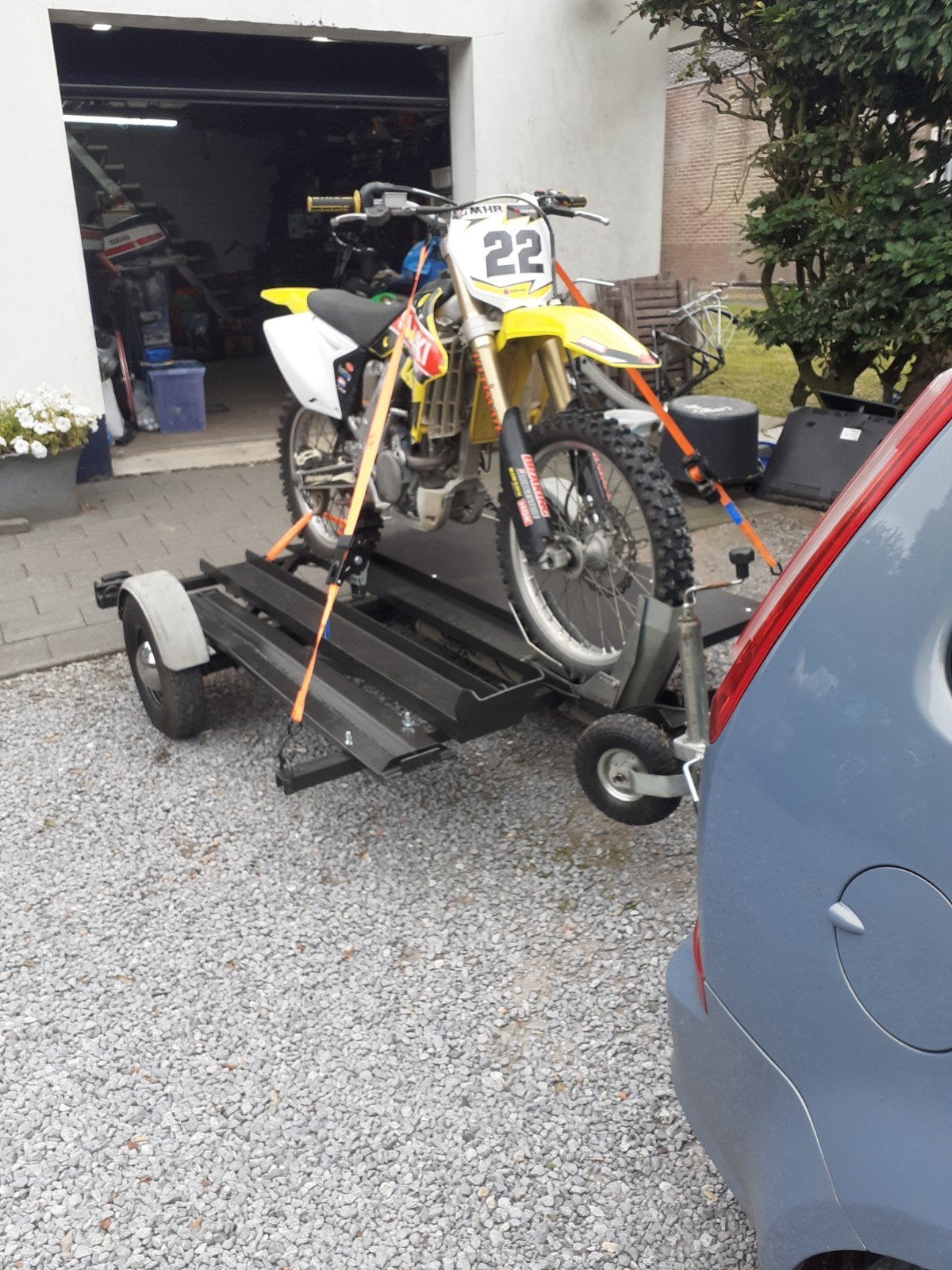 Suzuki RMZ 250 4-takt Crossmotor met Aanhanger, Motoren, Particulier, Gebruikt, Crossmotor