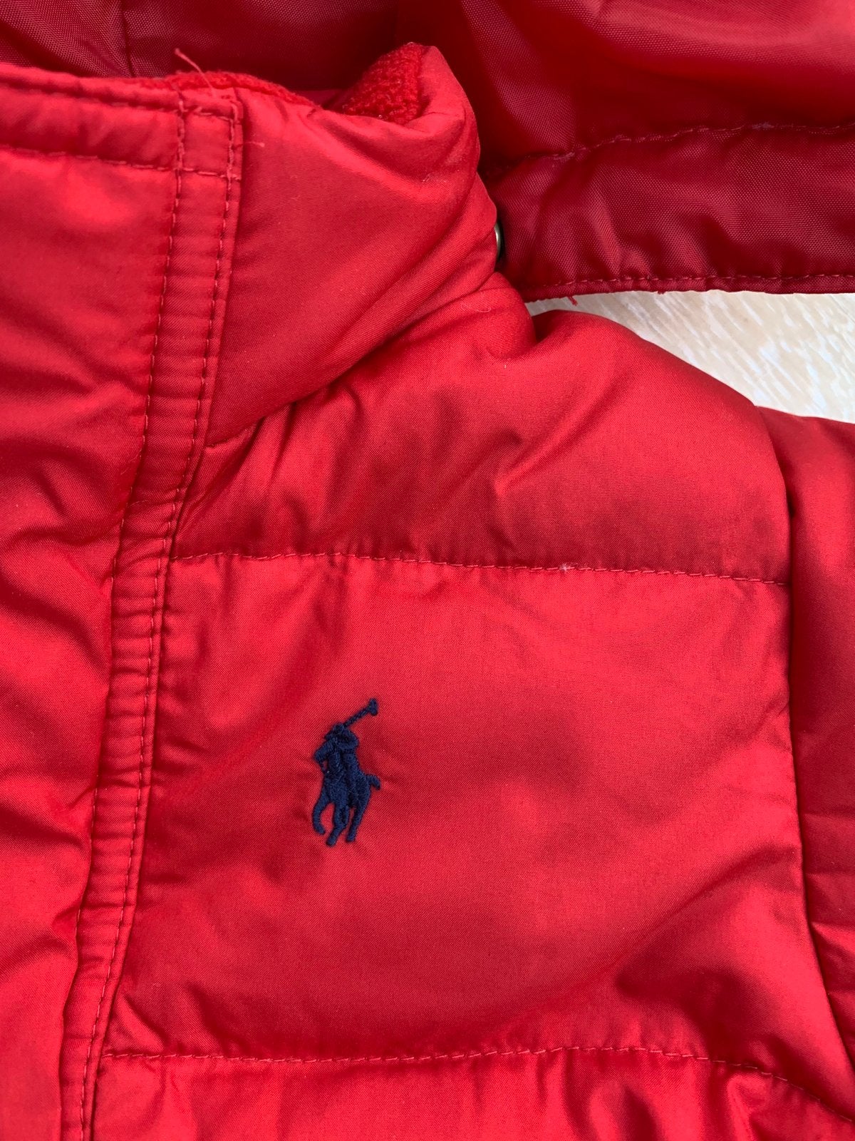 ZGAN: Donsjas met afneembare capuchon van Ralph Lauren mt 80, Ophalen of Verzenden, Zo goed als nieuw, Jongetje, Jasje