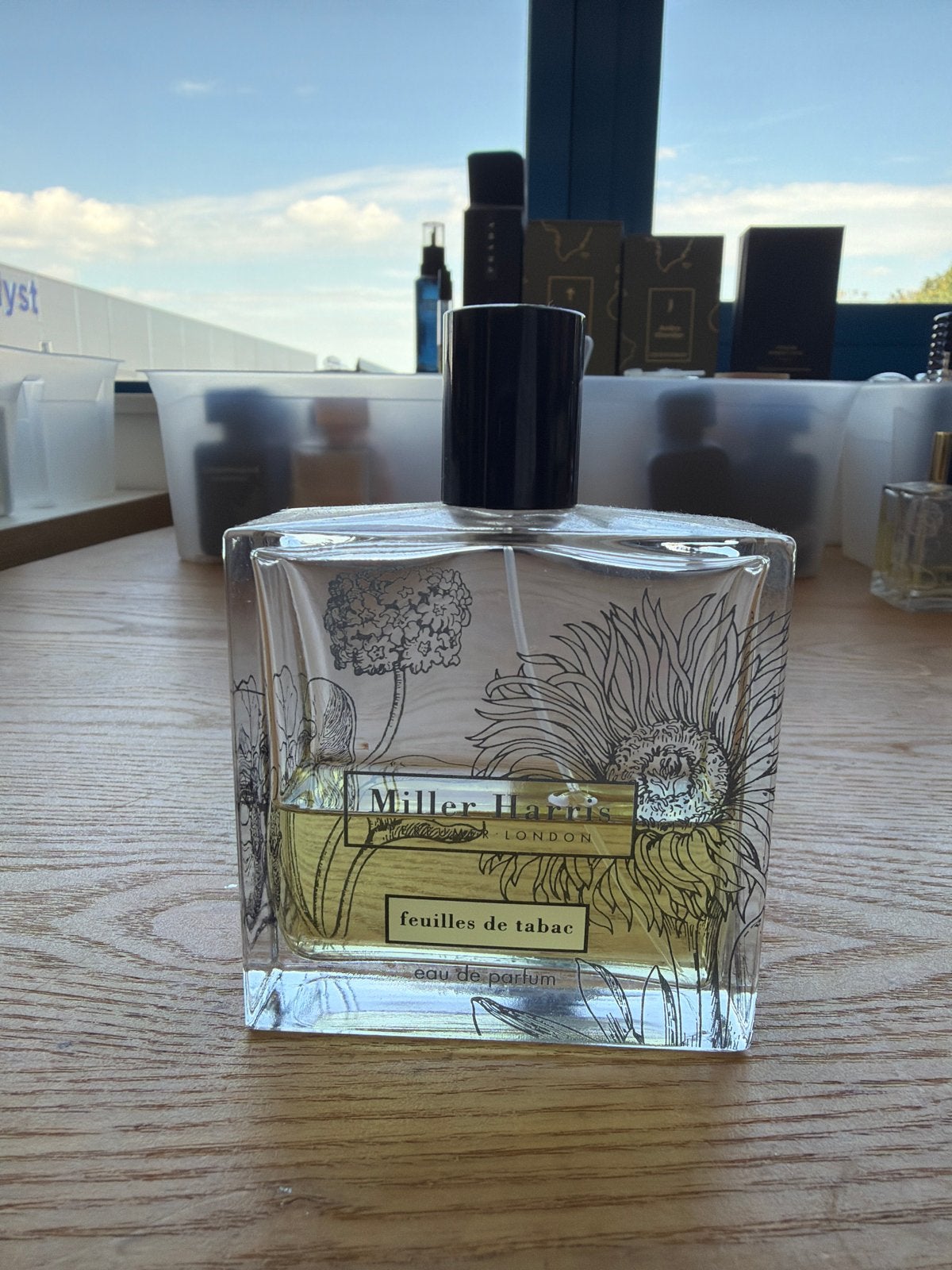 Miller Harris Feuilles de Tabac Eau de Parfum 35ml, Ophalen of Verzenden, Zo goed als nieuw