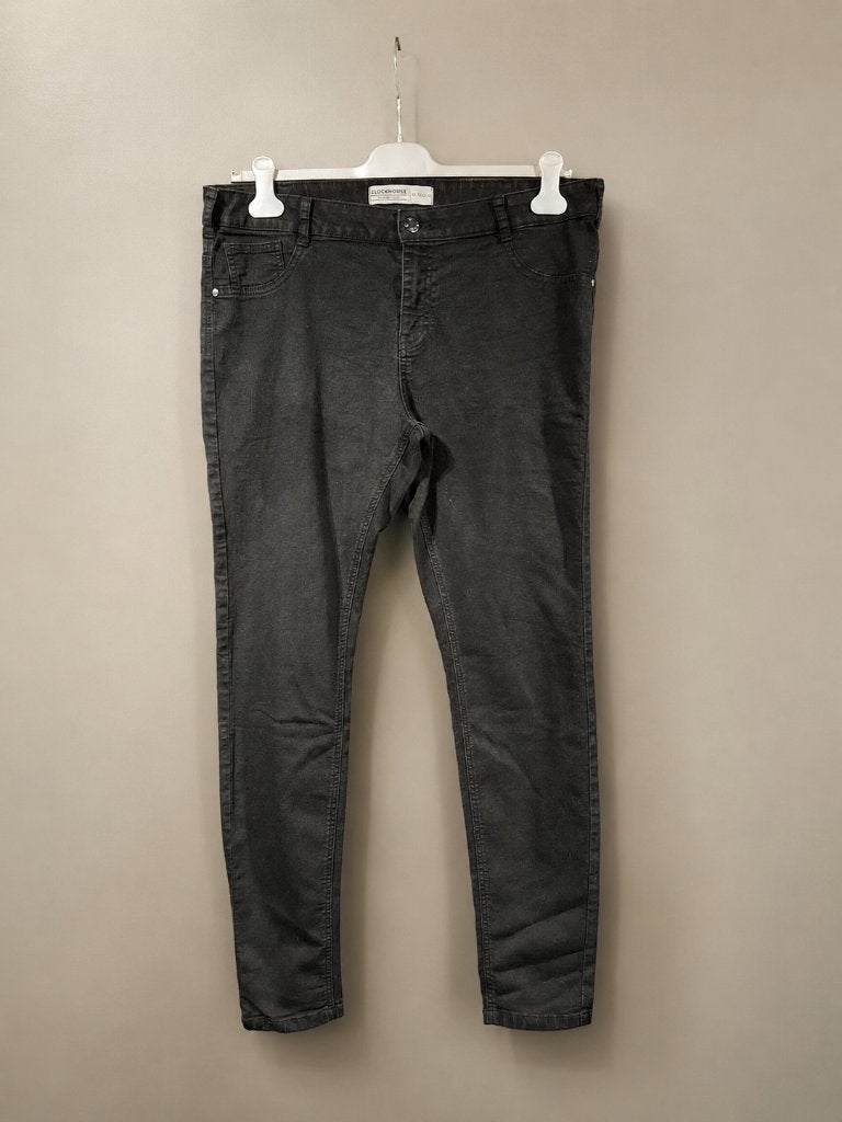 Clockhouse zwarte stretch jegging 48, Zwart, Maat 46/48 (XL) of groter, Ophalen of Verzenden, Zo goed als nieuw