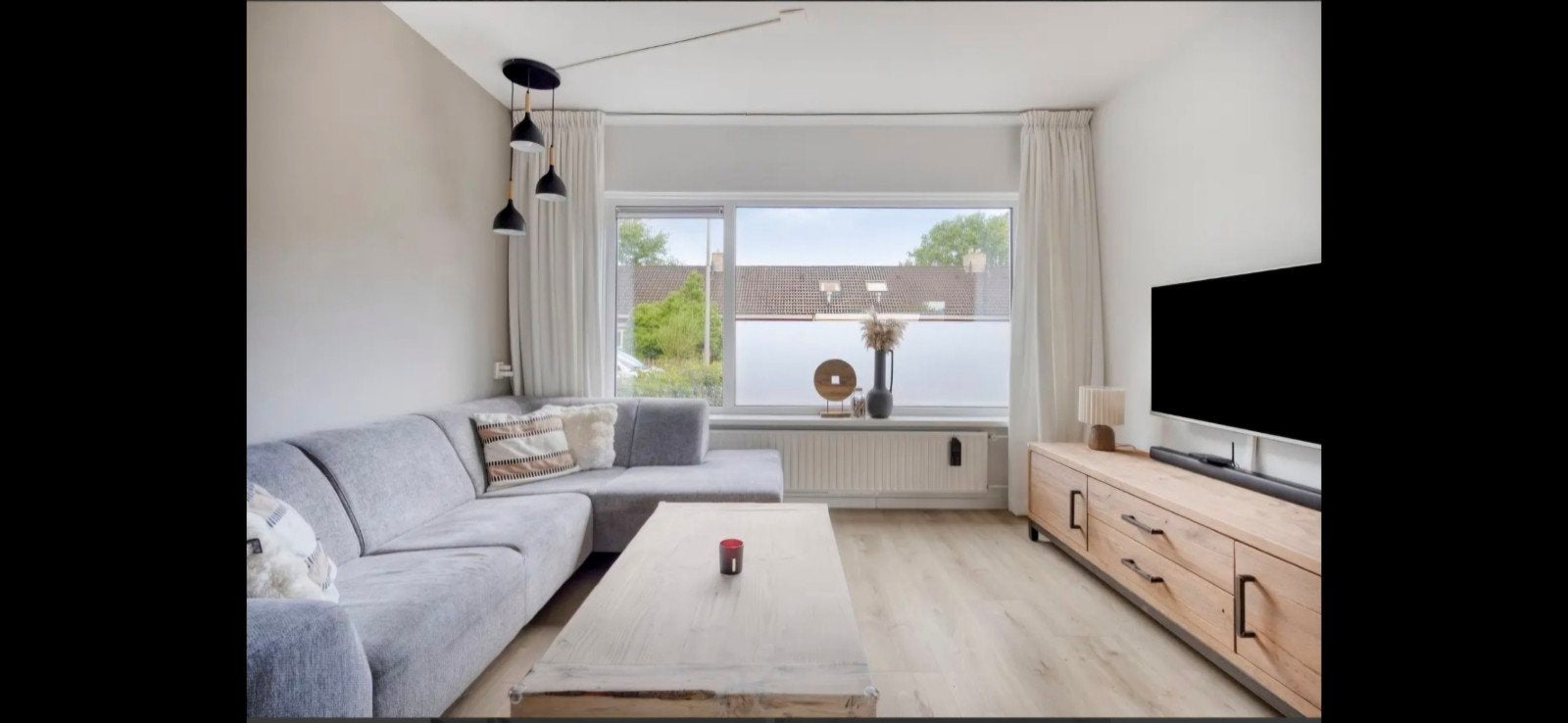 Grijze hoekbank rechts Leen Bakker, Huis en Inrichting, Ophalen, 250 tot 300 cm, 100 tot 125 cm, Hoekbank