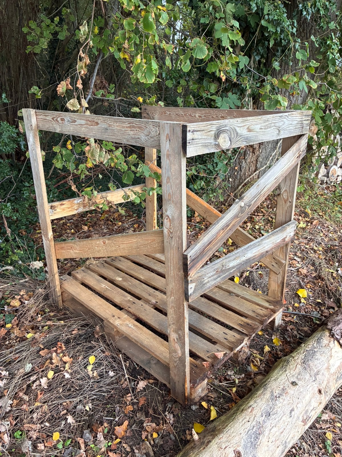 4 houten kraten, Ophalen, Zo goed als nieuw, 50 mm of meer, Pallet