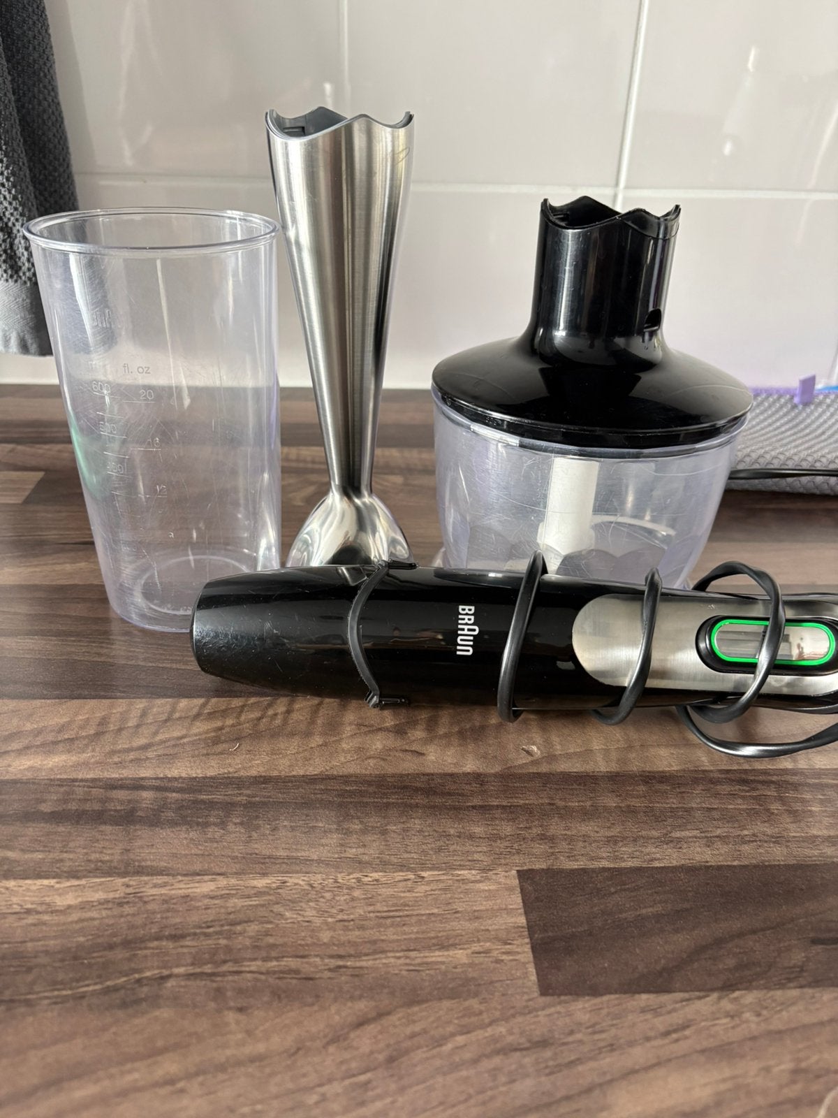 staafmixer braun, Ophalen, Gebruikt, 1 tot 2 liter, 3 snelheden of meer