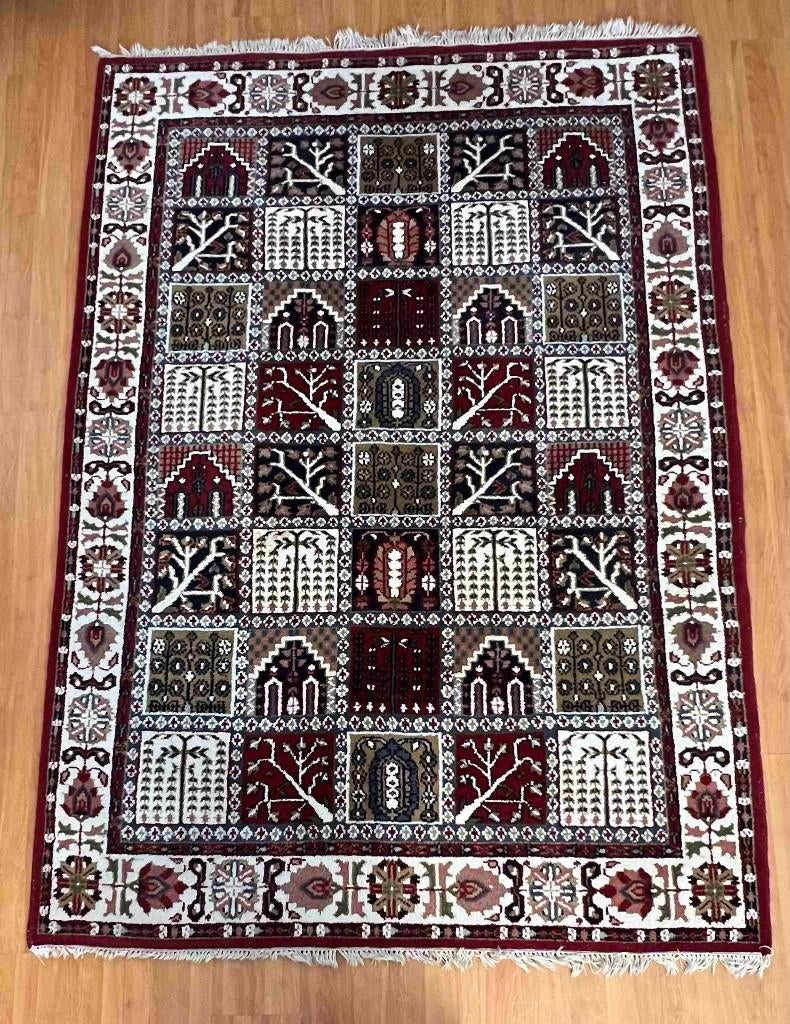 Vintage originele Bakhtiyar tapijt uit India 230/163 cm, Gebruikt, Etten-Leur, 150 tot 200 cm, Ophalen of Verzenden