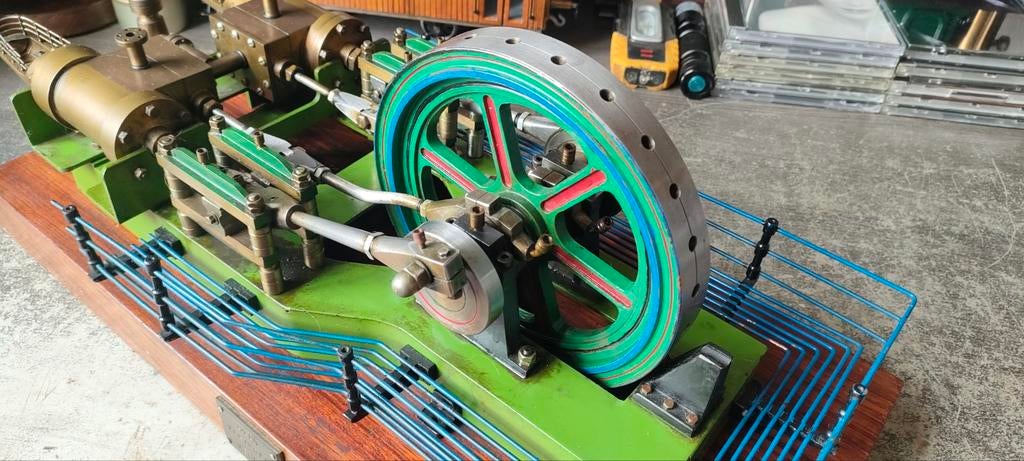 Stoommachine 2 cilinders groot, Hobby en Vrije tijd, Modelbouw | Overige, Gebruikt, Groter dan 1:32, Ophalen of Verzenden