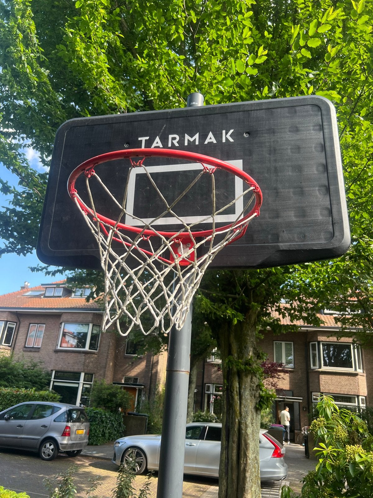 Tarmak basketbalpaal met bord en ring, Ophalen of Verzenden, Gebruikt, Ring, Bord of Paal