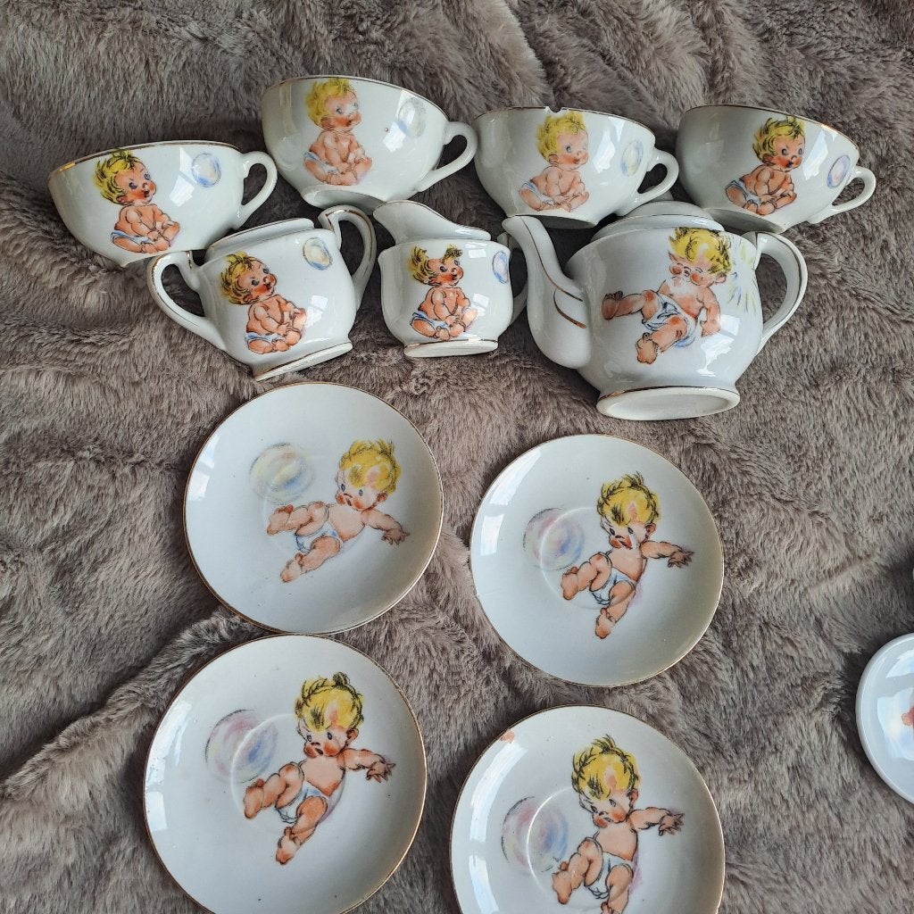 kinder servies, Overige materialen, Gebruikt, Ophalen of Verzenden, Overige stijlen