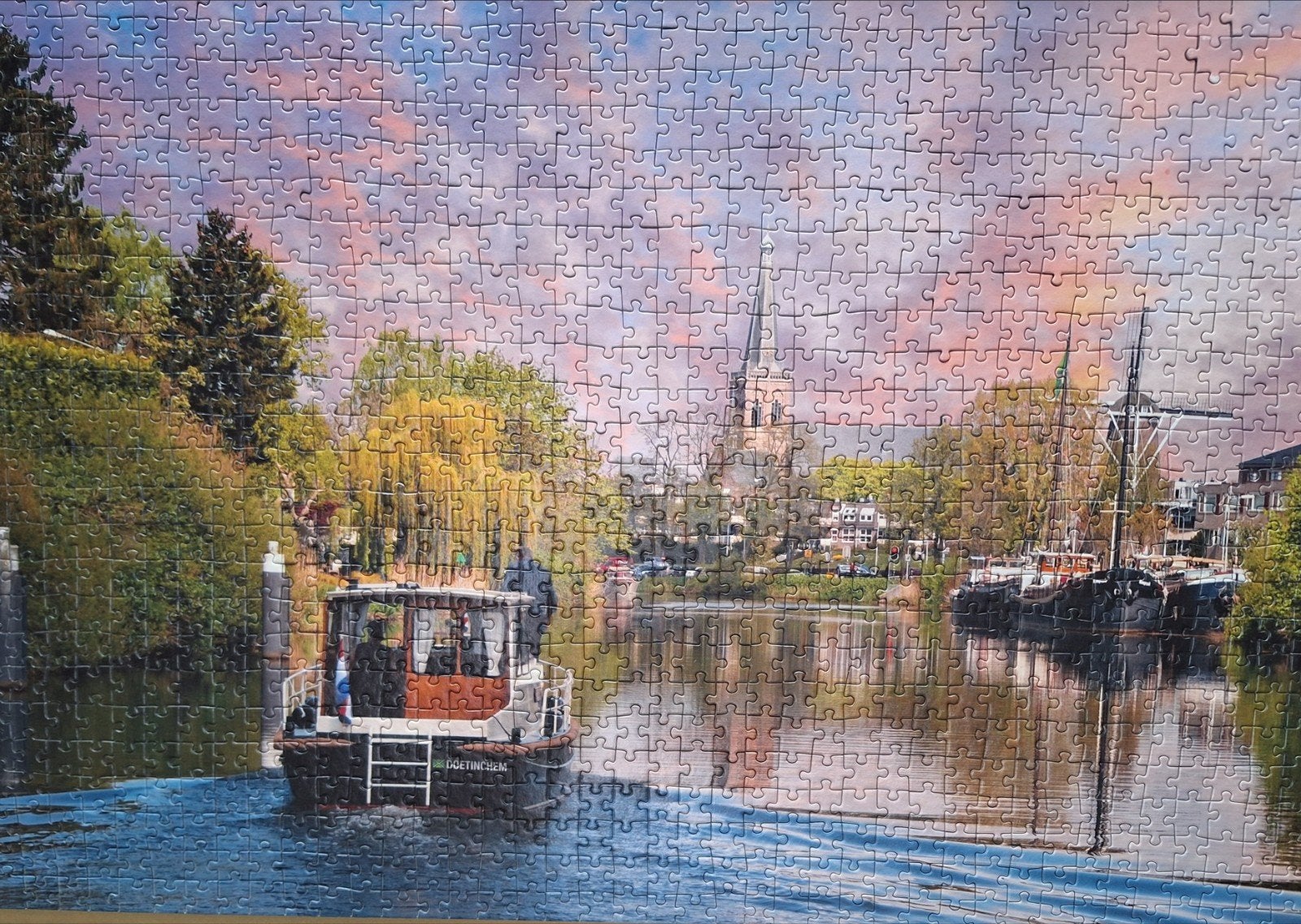 Legpuzzel Oude IJssel Doetinchem, Verzenden, 500 t/m 1500 stukjes, Gebruikt, Legpuzzel