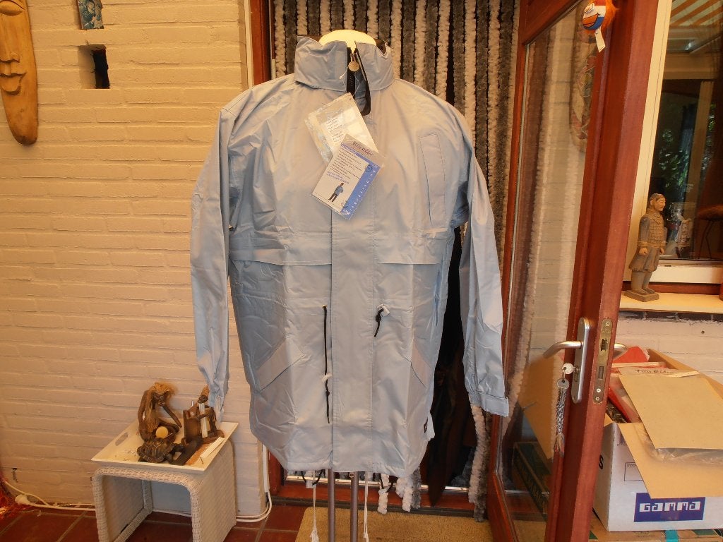 Licht blauwe luxe regenjas maat L, Fietsen en Brommers, Ophalen of Verzenden, Emmen, Bovenkleding, Regina