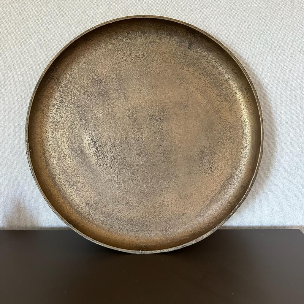 Gouden dienblad, 40 cm, goud home society, Ophalen of Verzenden, Rond, Overige materialen