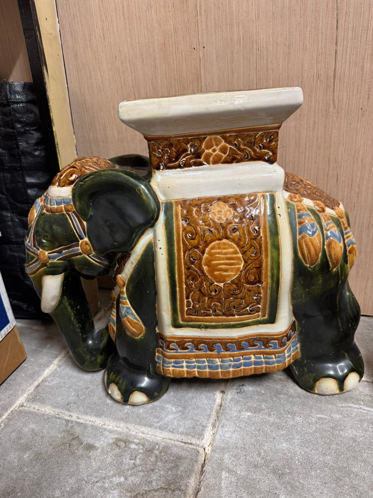 Grote Vintage Olifant Kruk / Plantenstandaard, Huis en Inrichting, Ophalen, Zo goed als nieuw