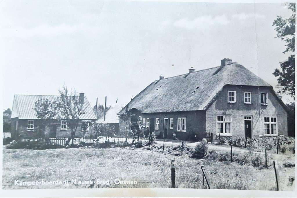 Fotokaart Ommen - Kampeerboerderij Nieuwe Brug, Ophalen of Verzenden, 1940 tot 1960, Ongelopen, Overijssel