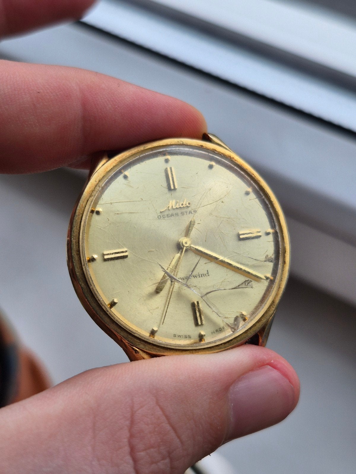 Mido Ocean Star Powerwind 36mm Automatic Gold Tone Watch, Overige merken, IOS, Onbekend, Mido