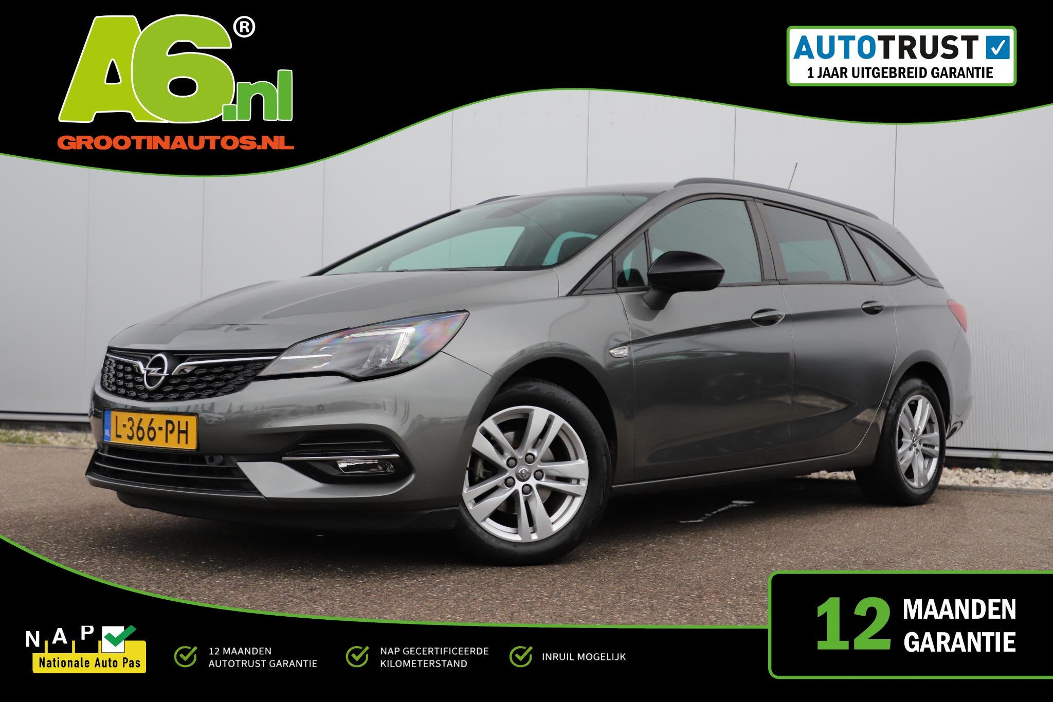 Opel Astra Sports Tourer 1.2 Edition Trekhaak Navigatie Acht, Auto's, Voorwielaandrijving, Stof, Gebruikt, 1199 cc