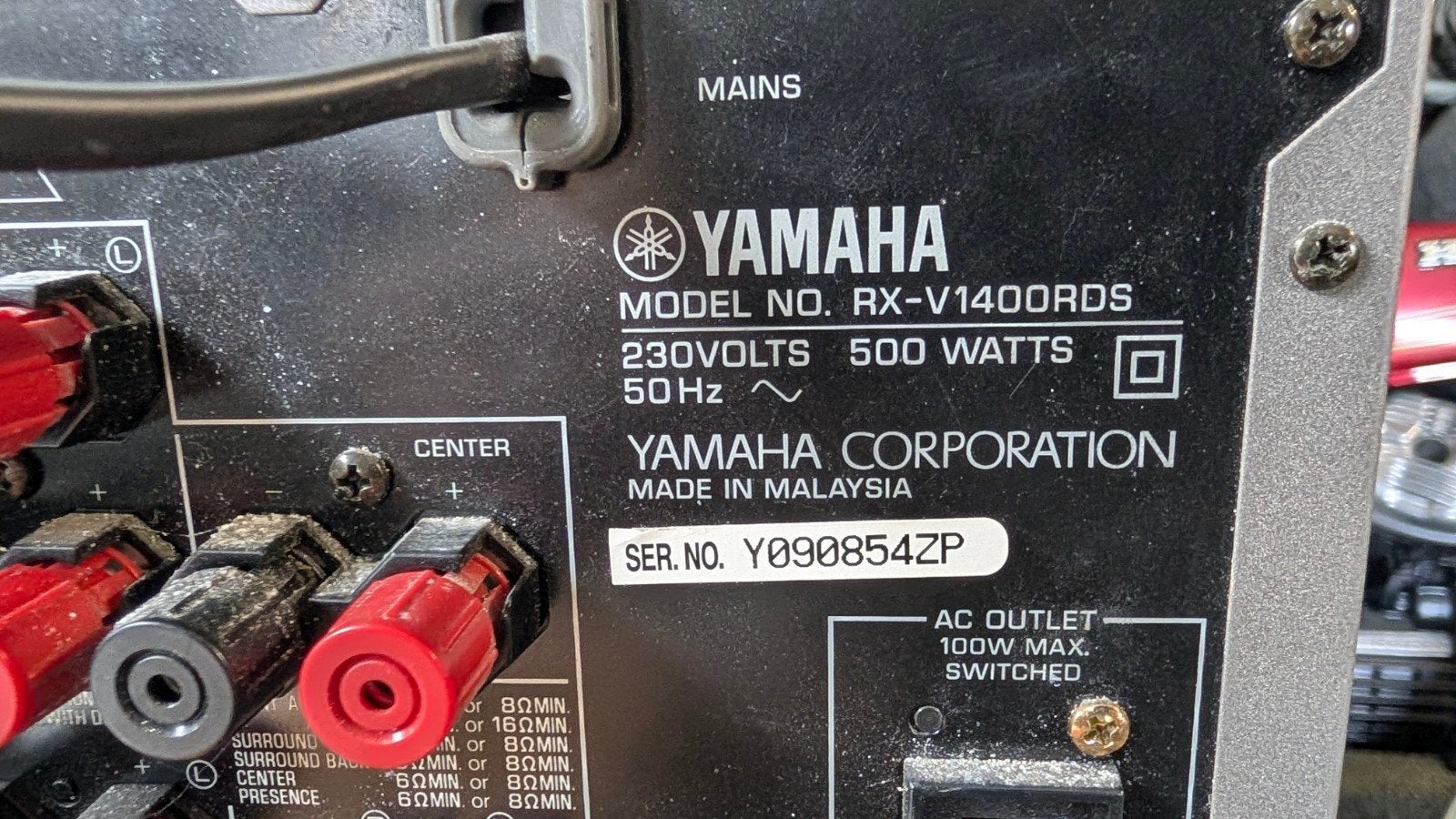 Yamaha RX-V1400RDS AV Receiver met afstandsbediening, Gebruikt, Yamaha, Ophalen of Verzenden, 120 watt of meer