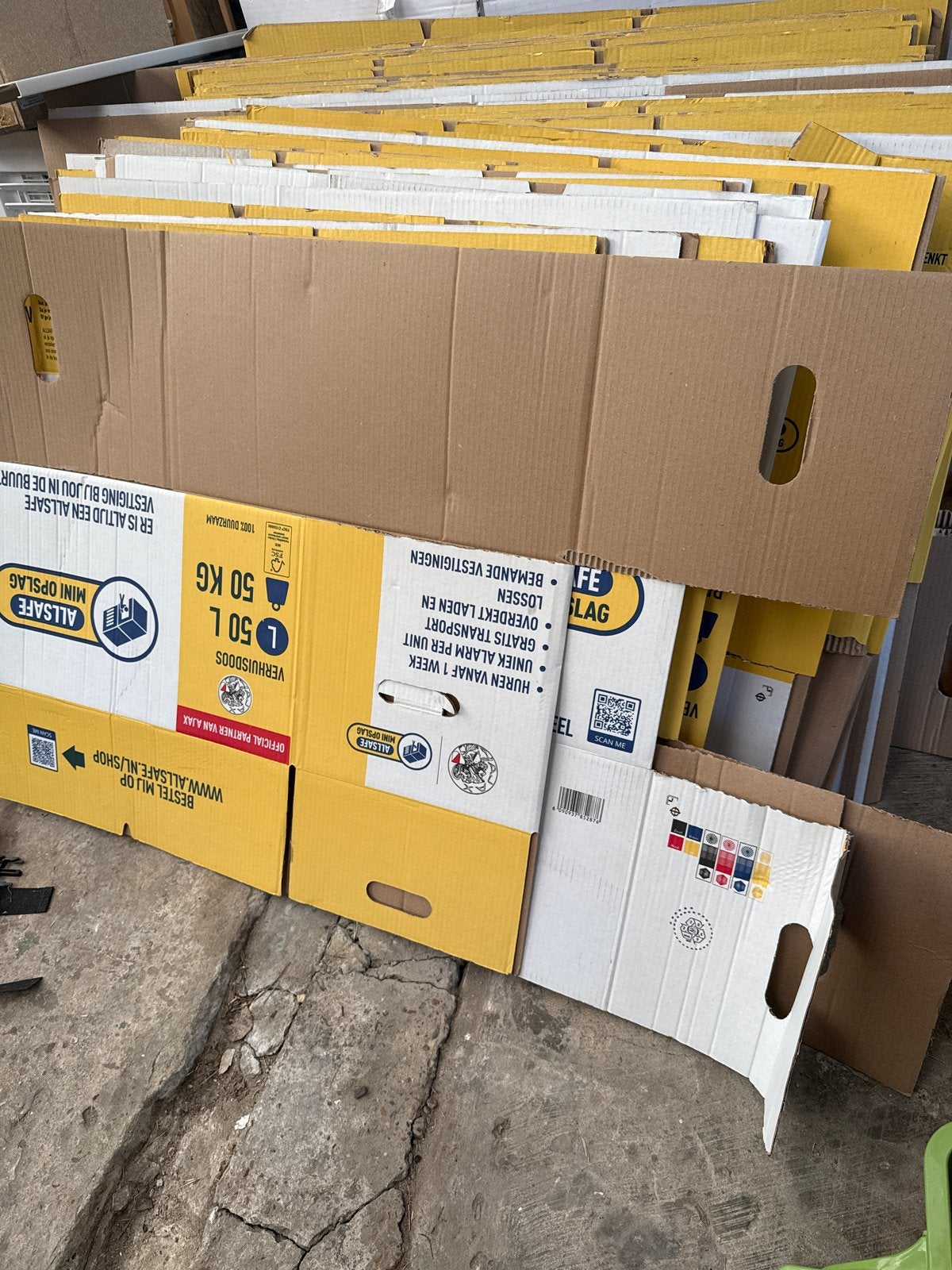 45 stevige verhuisdozen, 50 liter, 50 kilo, Ophalen, Zo goed als nieuw, Overige materialen