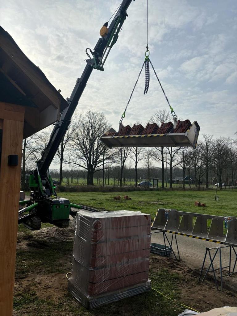 Pannencassette te huur / te koop voor minihijskraan hoeflon, Ophalen, Zo goed als nieuw
