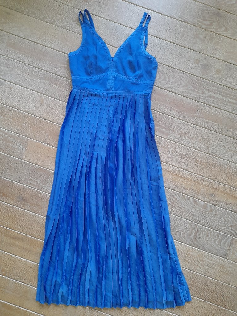 Azuurblauwe satijnen maxi dress Little Mistress maat 44, Kleding | Dames, Jurken, Blauw, Maat 42/44 (L), Ophalen of Verzenden
