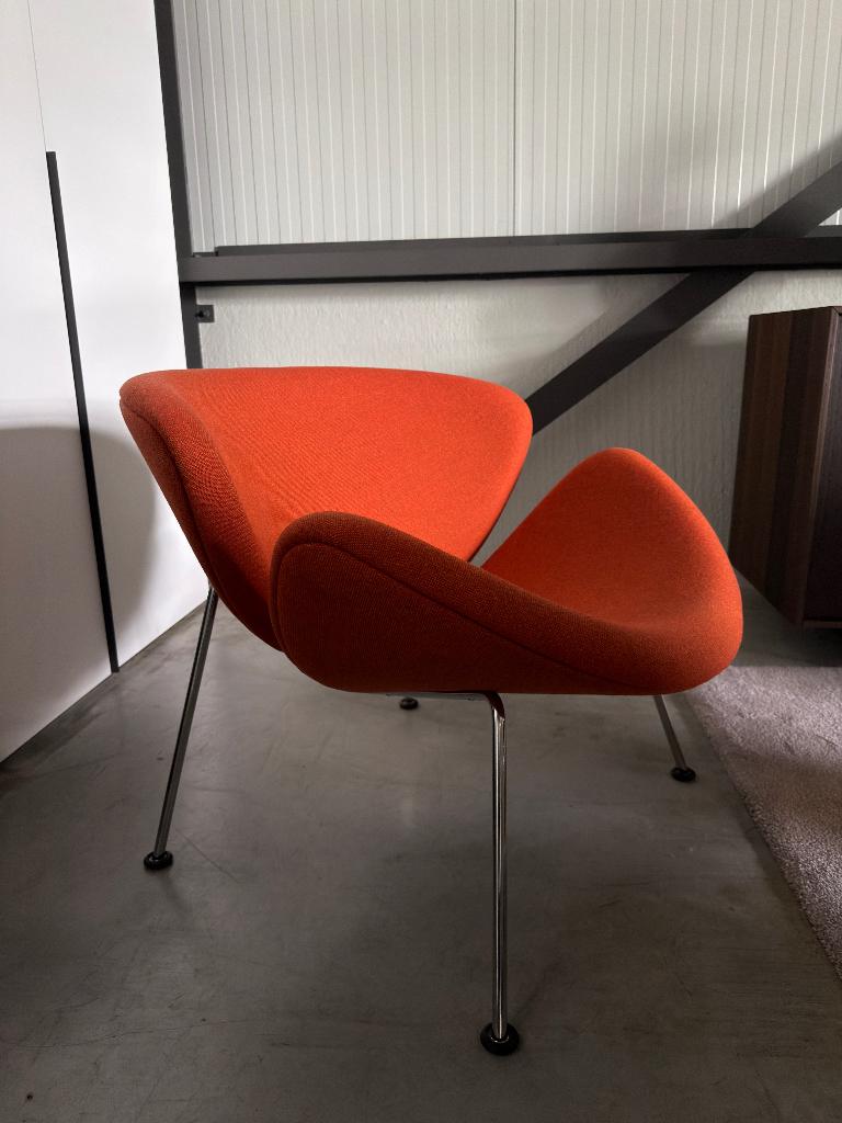 Artifort Orange Slice F437 lage WK fauteuil, Hallingdal stof, Ophalen, Nieuw, 75 tot 100 cm, Stof