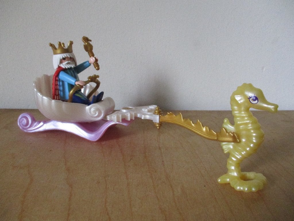 Playmobil 4815 Neptunes, zeemeerkoning met zeepaardje, Ophalen of Verzenden, Gebruikt, Complete set