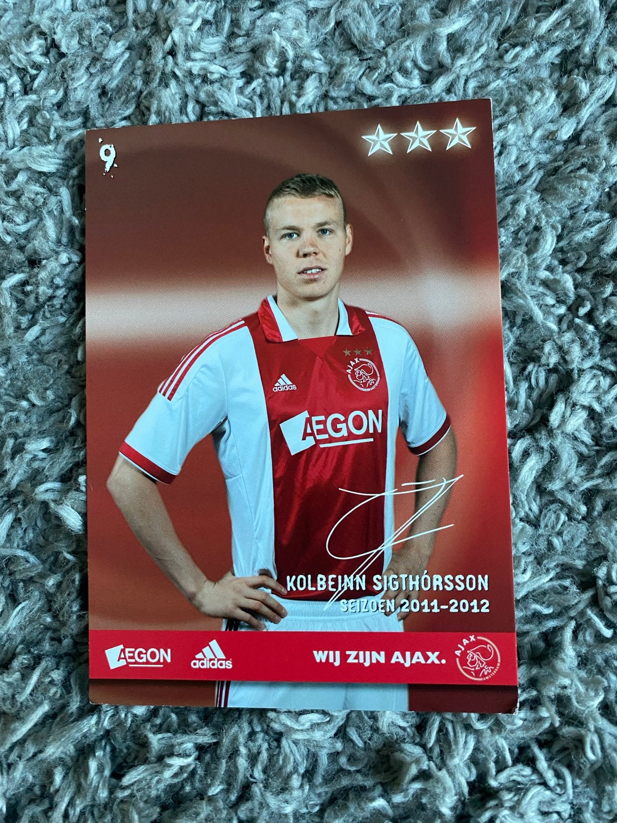 Ajax Kolbeinn Sigthórsson Spelerskaart Seizoen 2011-2012, Verzamelen, Ophalen of Verzenden, Zo goed als nieuw, Ajax, Spelerskaart