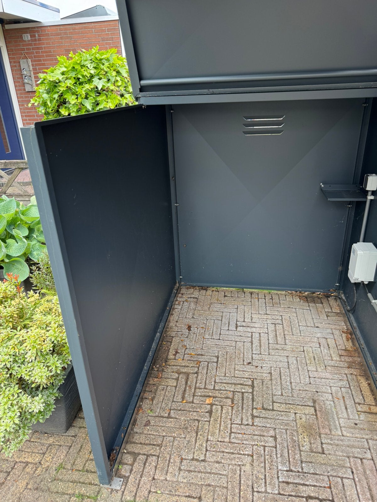 Mobishield Scootmobielstalling met elektrische bediening, Ophalen, Zo goed als nieuw, Metaal, Overige typen
