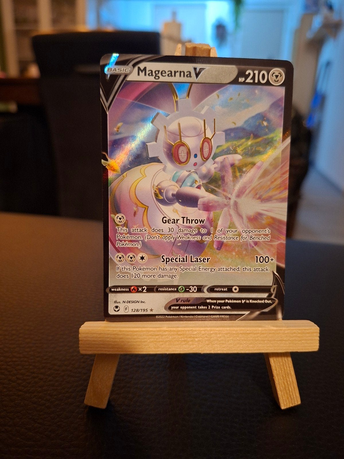 Magearna V 128/195 - Pokémon Kaart, Ophalen of Verzenden, Zo goed als nieuw, Losse kaart