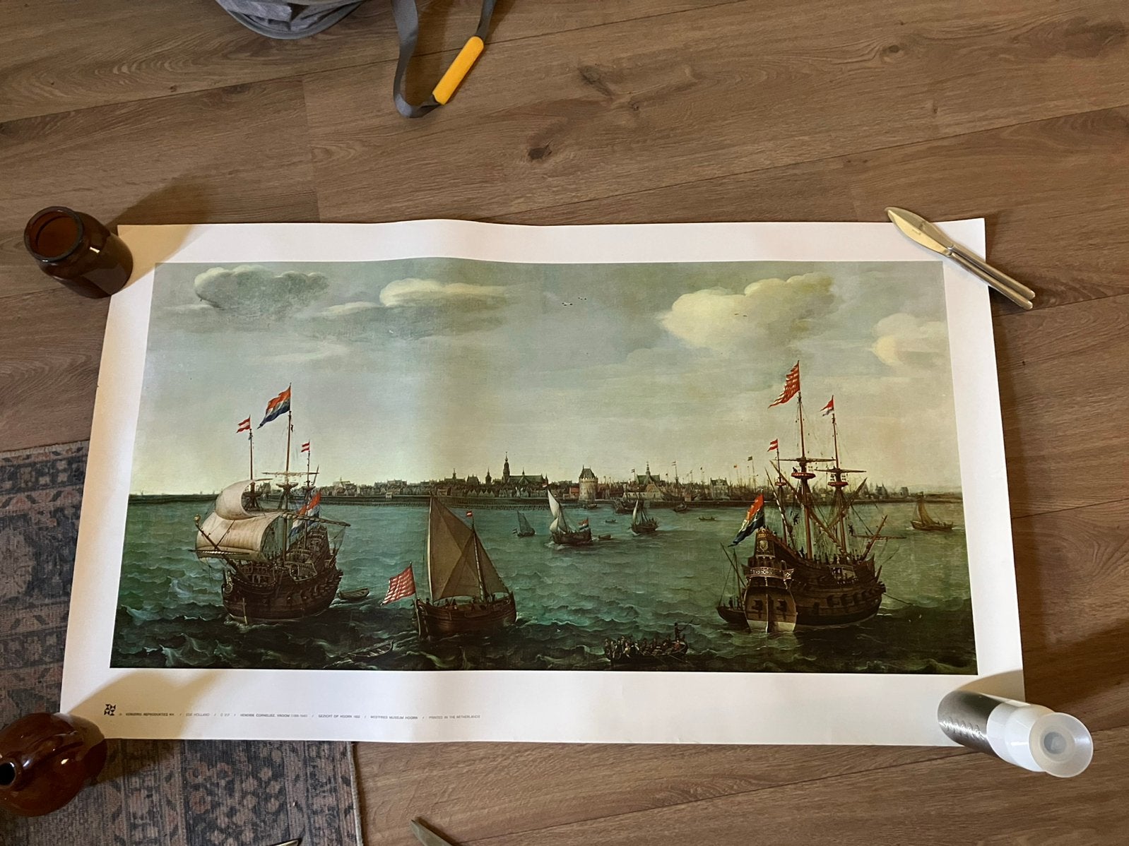 Poster Gezicht op Hoorn, westfries museum, vroom, Ophalen of Verzenden, A1 t/m A3