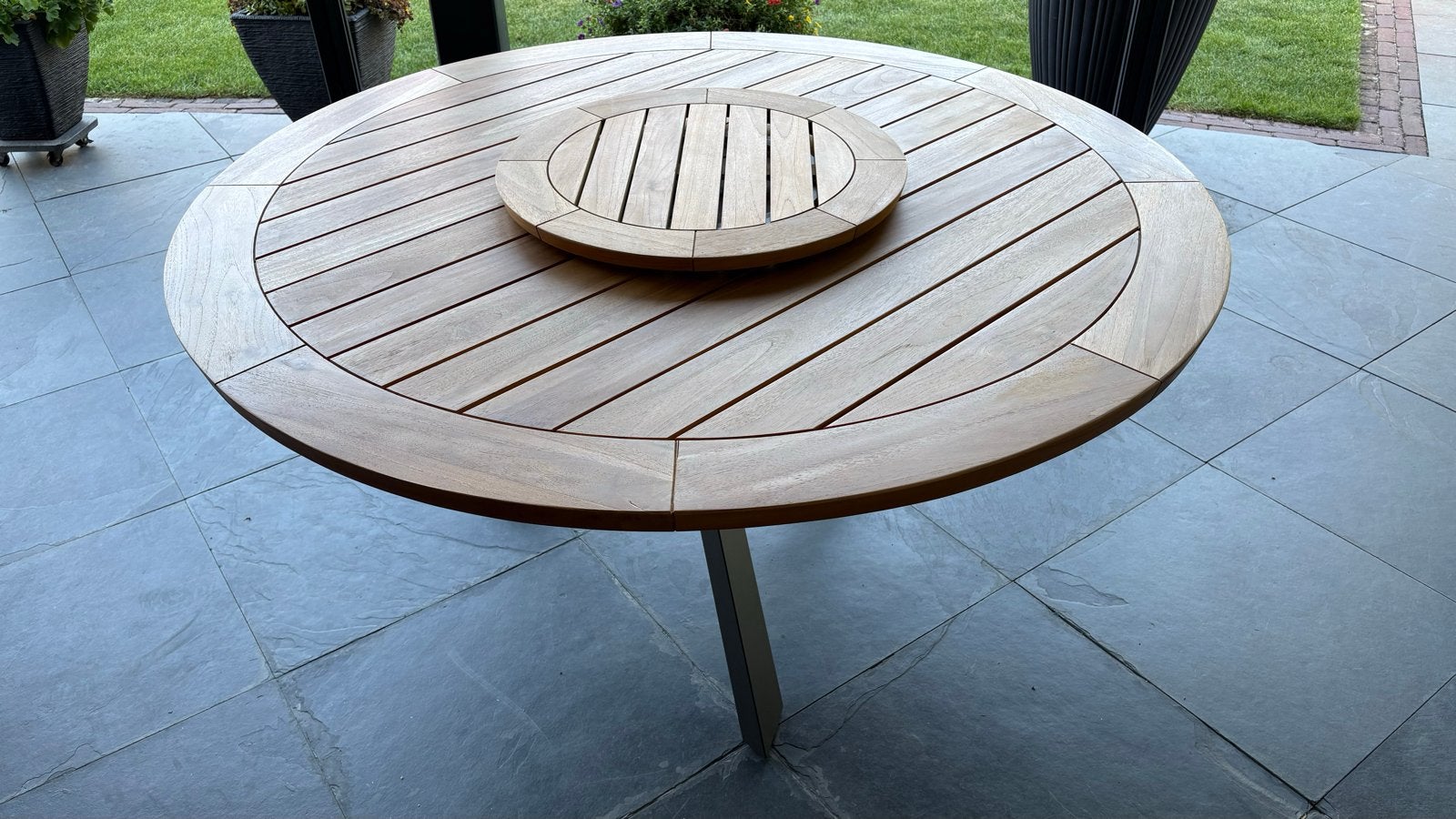 4 Seasons Outdoor Prado tuintafel met Lazy Susan, Ophalen, Zo goed als nieuw