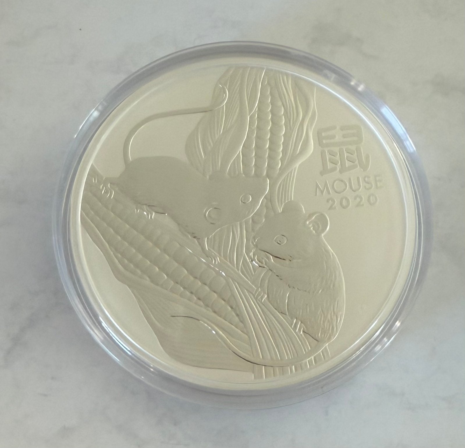1 kilo 2020 Zilveren munt - Lunar / Year of the Mouse 999, Ophalen of Verzenden, Losse munt, Zilver