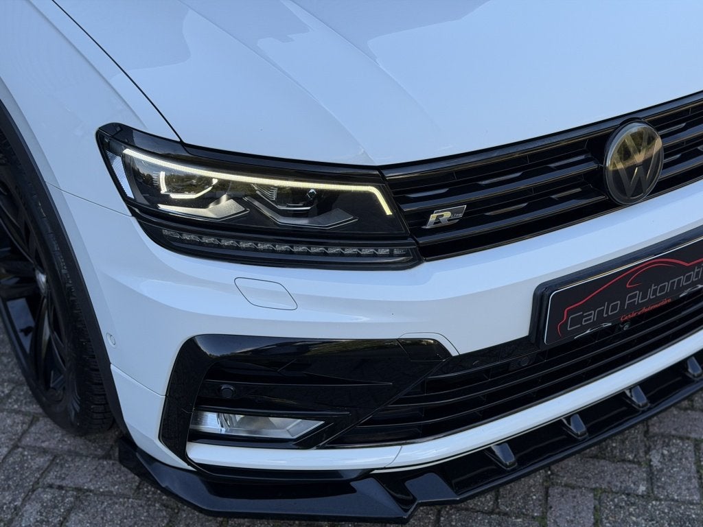 Volkswagen Tiguan 1.4 TSI 3X R-LINE PANO|VIRTUAL|LEER|360|AC, Auto's, 4 cilinders, 150 pk, Wit, Leder