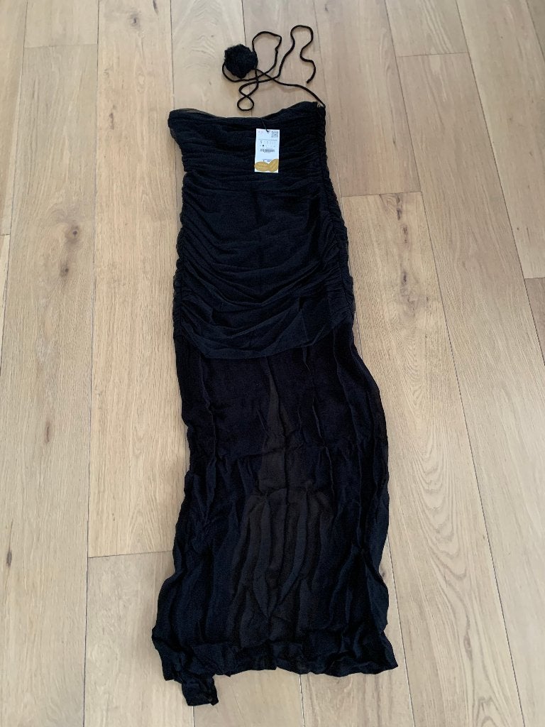Nieuw Zara Zwarte met Flower Jurk Maat S, Kleding | Dames, Jurken, Nieuw, Ophalen of Verzenden, Maat 36 (S), Boven de knie