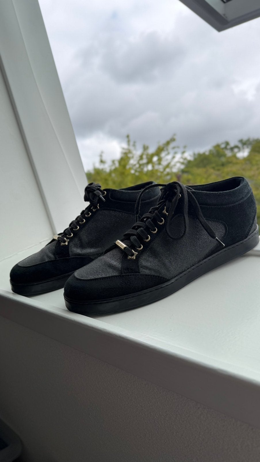 Jimmy Choo Miami sneaker, Kleding | Dames, Ophalen of Verzenden, Gedragen, Zwart, Sneakers of Gympen