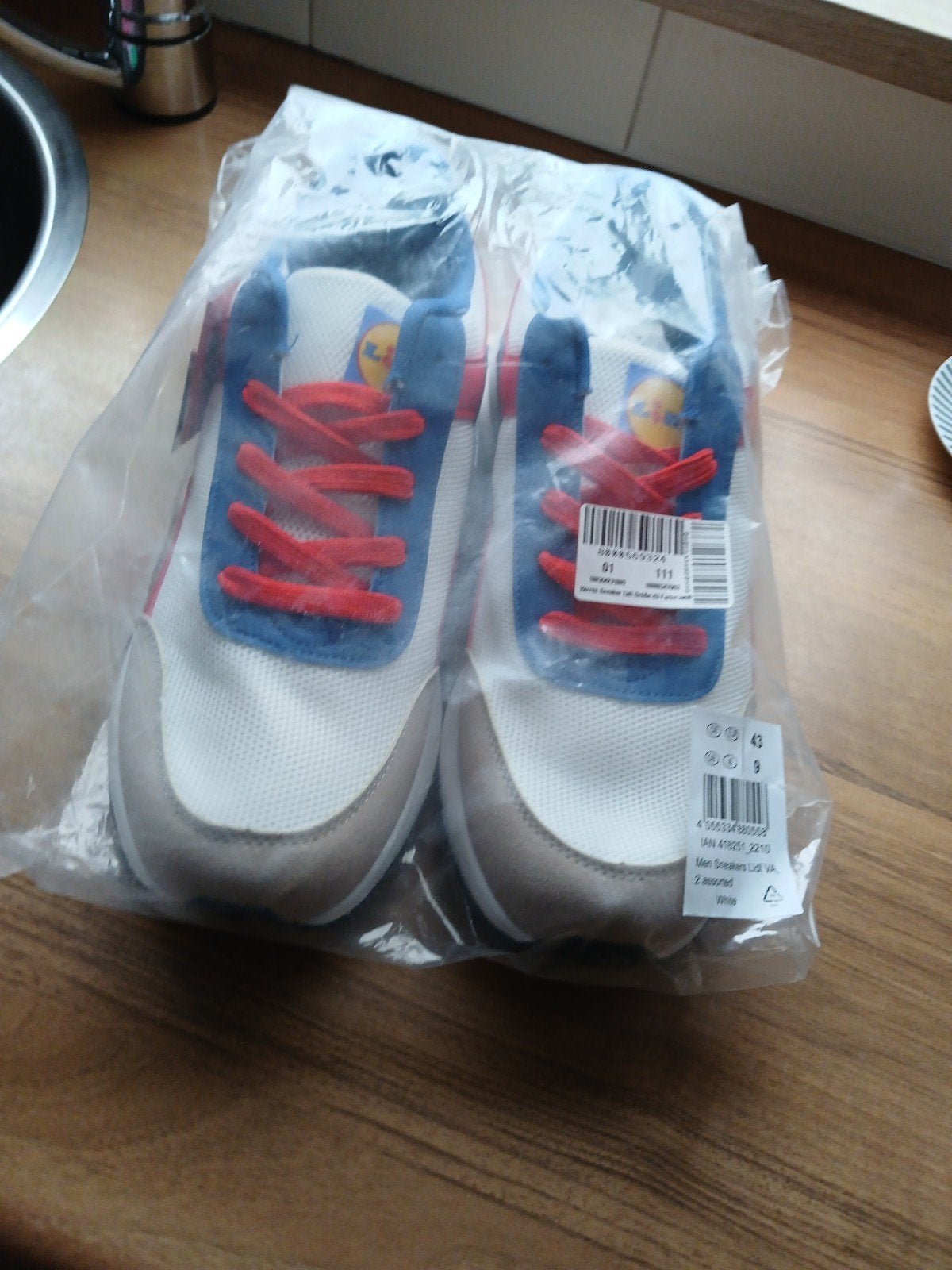 Lidl Sneakers Maat 43 - Nieuw in verpakking, Wit, Lidl, Nieuw, Ophalen of Verzenden
