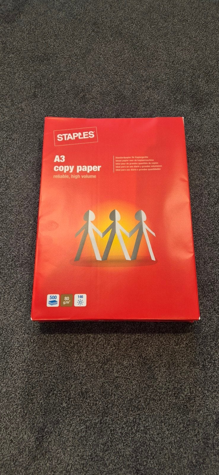 10 pakken Staples A3 Kopieerpapier 80 g/m² - 500 vellen, Ophalen of Verzenden, Overige typen