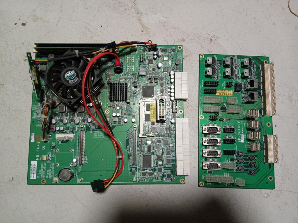 Tab motherboards  MB-SG48 + vidoekaart, Verzamelen, Automaten | Overige, Ophalen of Verzenden, Gebruikt
