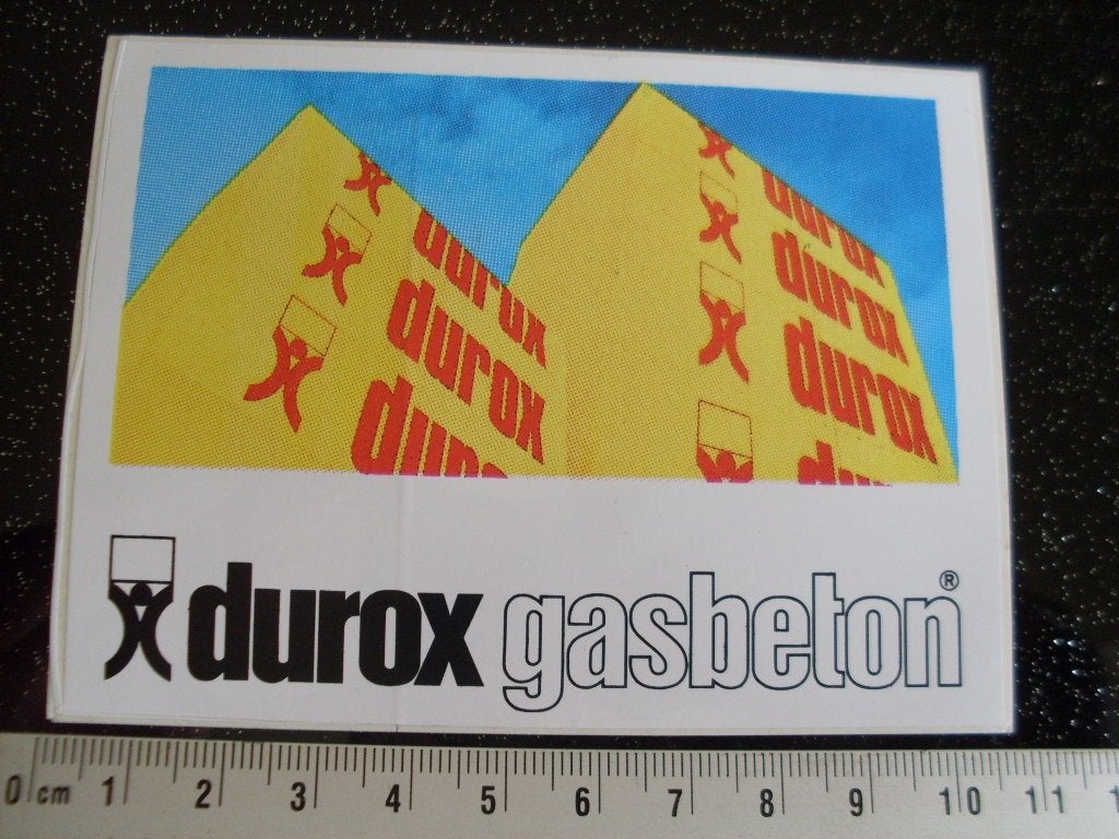 sticker durox gasbeton logo, Verzenden, Zo goed als nieuw, Merk