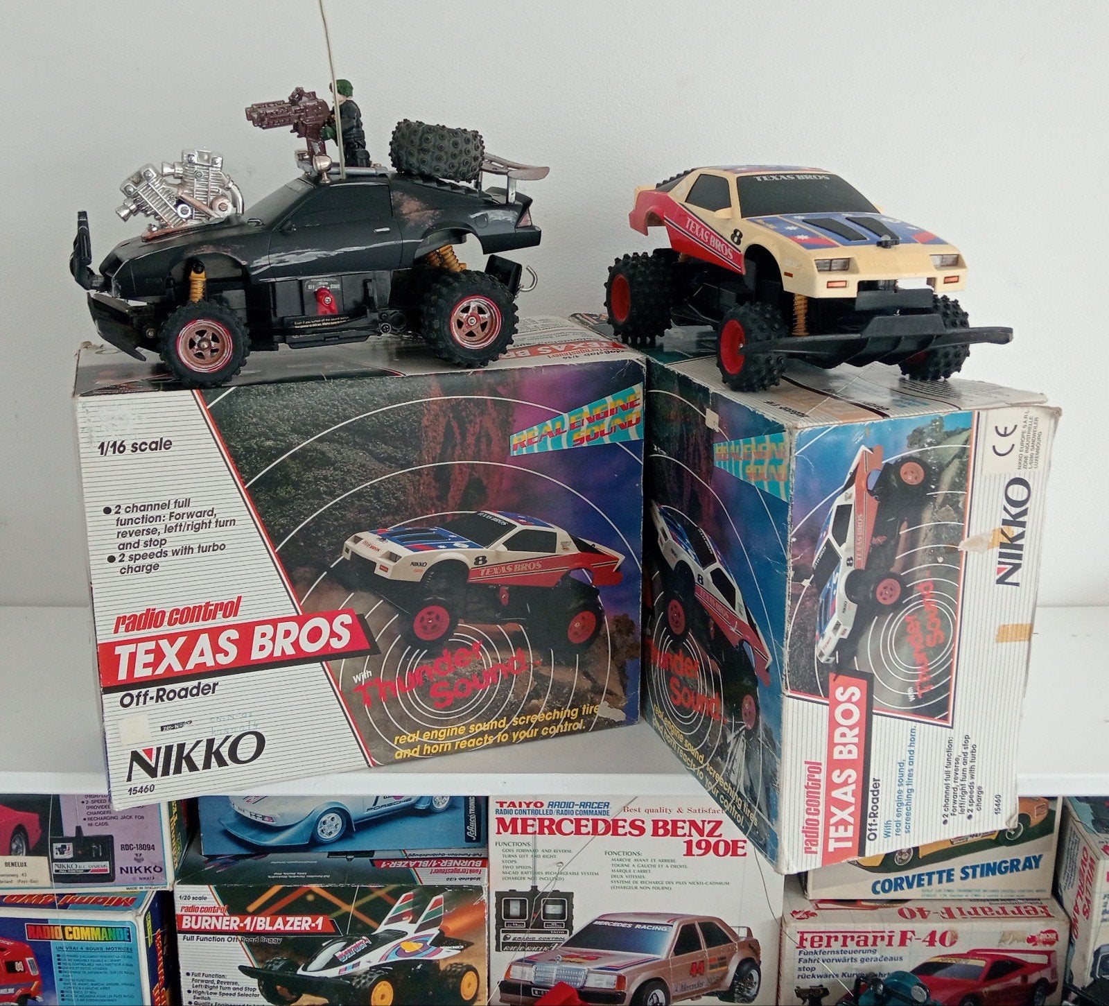 Set van 2 RC vintage Nikko Texas Bros, Hobby en Vrije tijd, Modelbouw | Radiografisch | Auto's, Ophalen of Verzenden, Nieuw, Overige schalen