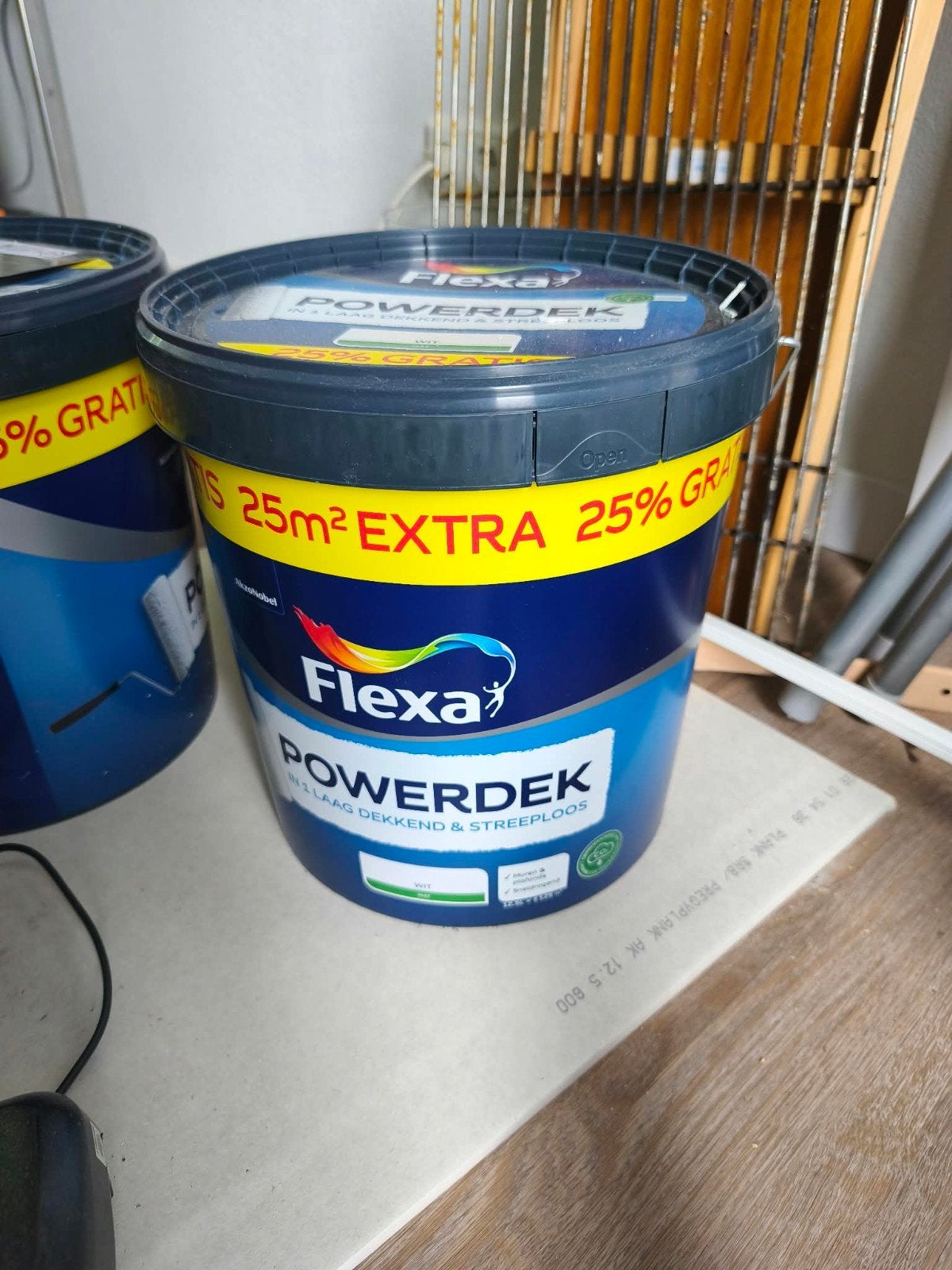 Nieuwe Flexa Powerdek Muurverf Wit - 25%; Extra, Ophalen, Wit, Nieuw, Verf