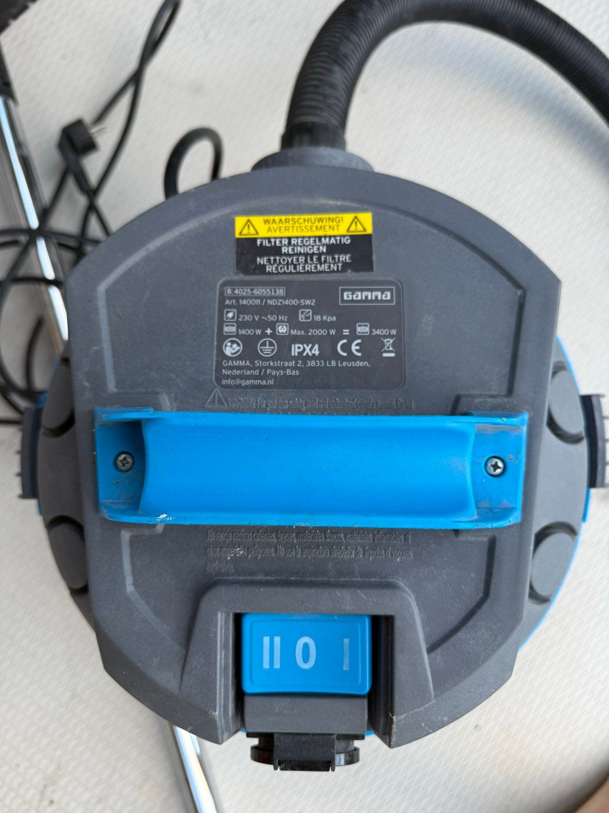 Gamma Industriële Stofzuiger 1400W - Krachtig en Veelzijdig, Witgoed en Apparatuur, Ophalen, Gebruikt, Industriële stofzuiger