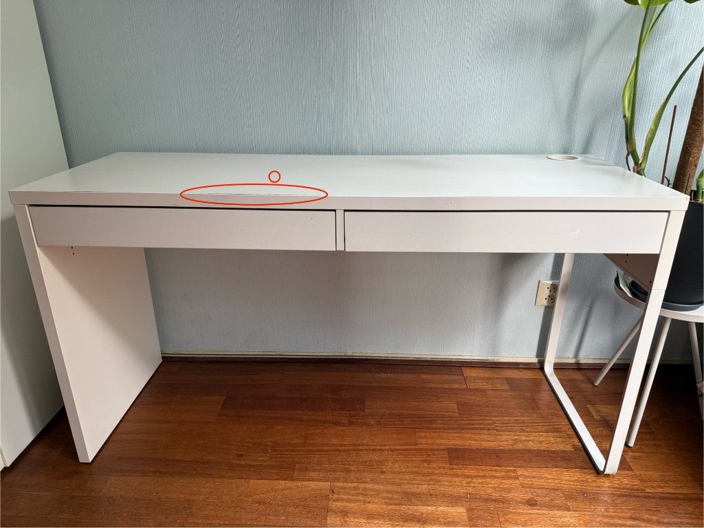 IKEA MICKE bureau, Ophalen, Gebruikt, 50 cm, 142 cm