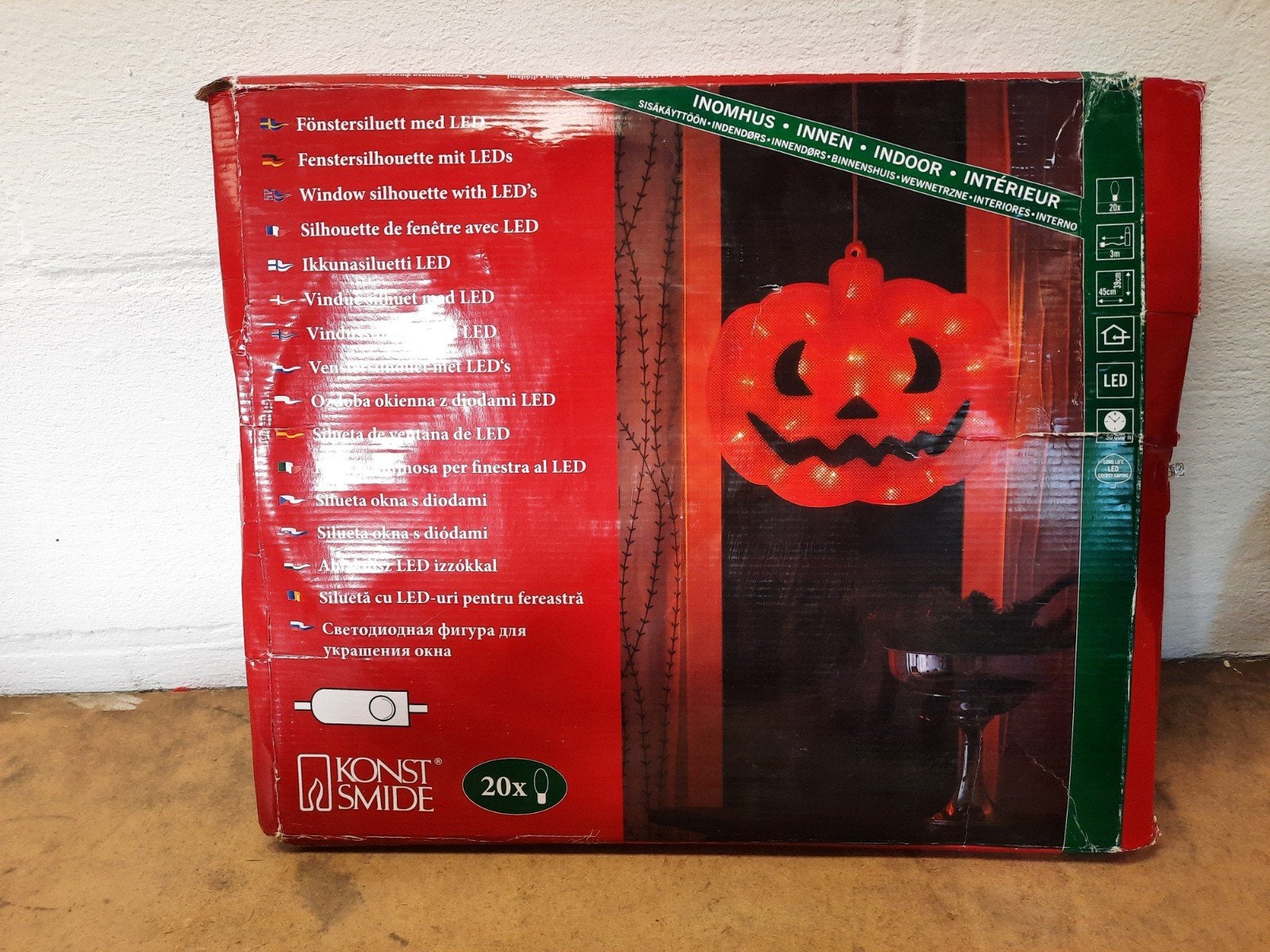 Halloween Pompoen LED Decoratie - Konst Smide, Gebruikt, Overige stijlen, Kunststof, Ophalen of Verzenden