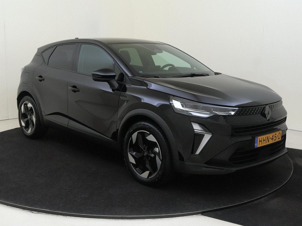 Renault Captur 1.6 E-Tech full hybrid 145 techno | Navigatie, 1345 kg, Gebruikt, Leder en Stof, Zwart