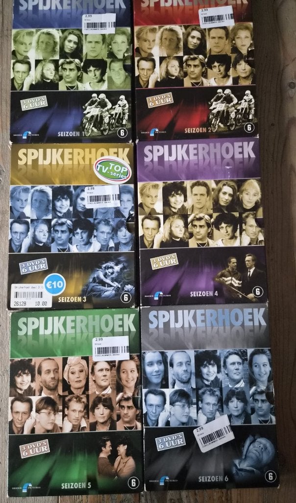Spijkerhoek DVD Boxsets Seizoen 1 t/m 6 TV serie, Cd's en Dvd's, Gebruikt, Drama, Vanaf 6 jaar, Inclusief doosje