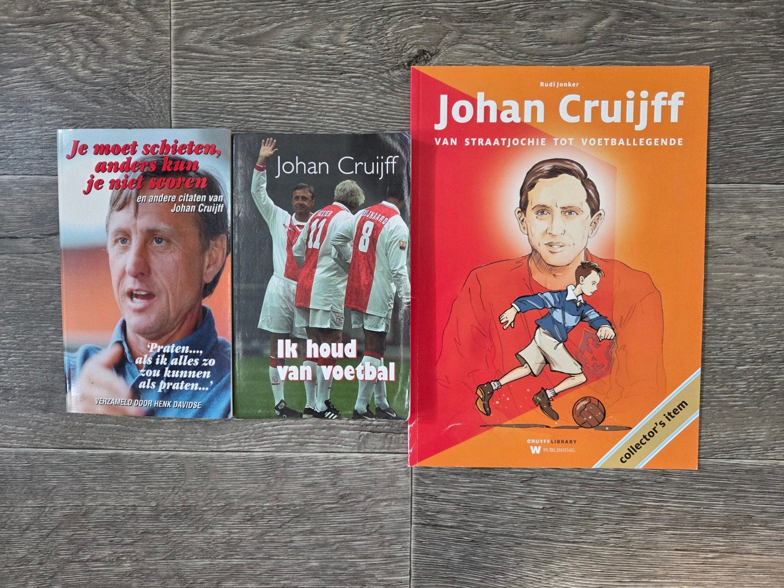 3 Johan Cruijff boekjes, Ophalen, Zo goed als nieuw, Balsport