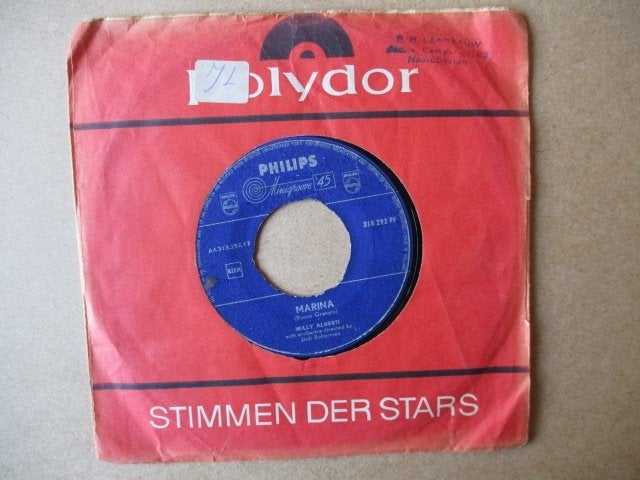 s5592 willy alberti - marina, Ophalen, Gebruikt, 7 inch, Overige genres