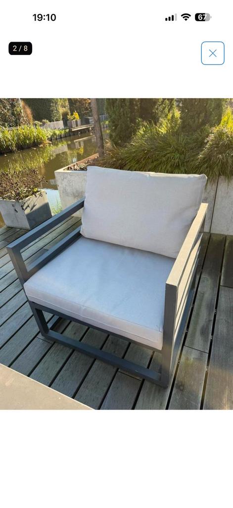 Tuinset Life outdoor living/ alluminium, Tuin en Terras, Tuinsets en Loungesets, 5 zitplaatsen, Gebruikt, Aluminium, Ophalen of Verzenden