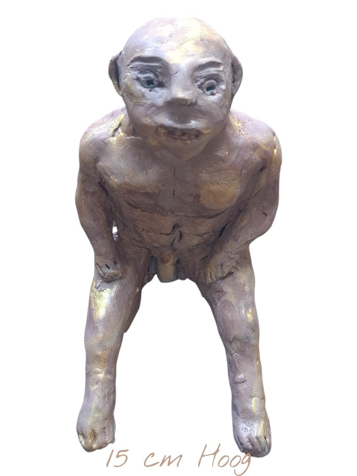 Handgemaakt beeld van naakte man, 15 cm hoog, Ophalen of Verzenden